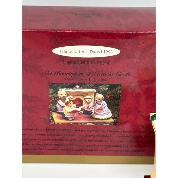 VTG 1993 Hallmark Keepsake Ornament | The Bearingers Fireplace with Floor Base - Picture 4 of 10